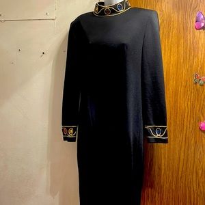 David warren black long dress